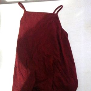 Maroon Flowy Tank Top